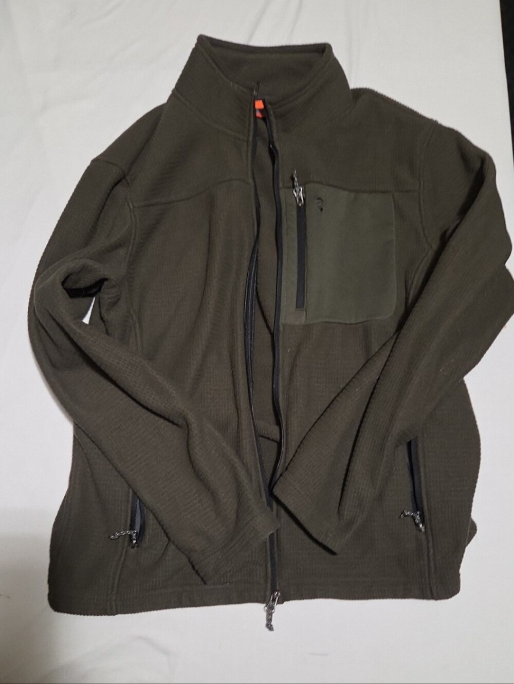 Free country mens large green fleece zip up jacket #27